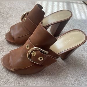 Michael Kors Leather Mules with Open Toe